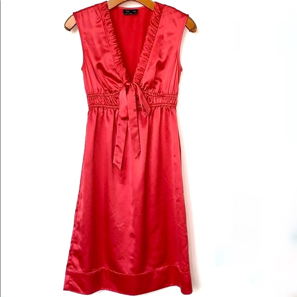 Max & Cleo Salmon Coral Cocktail Tank Dress Size 2 - Picture 1 of 10